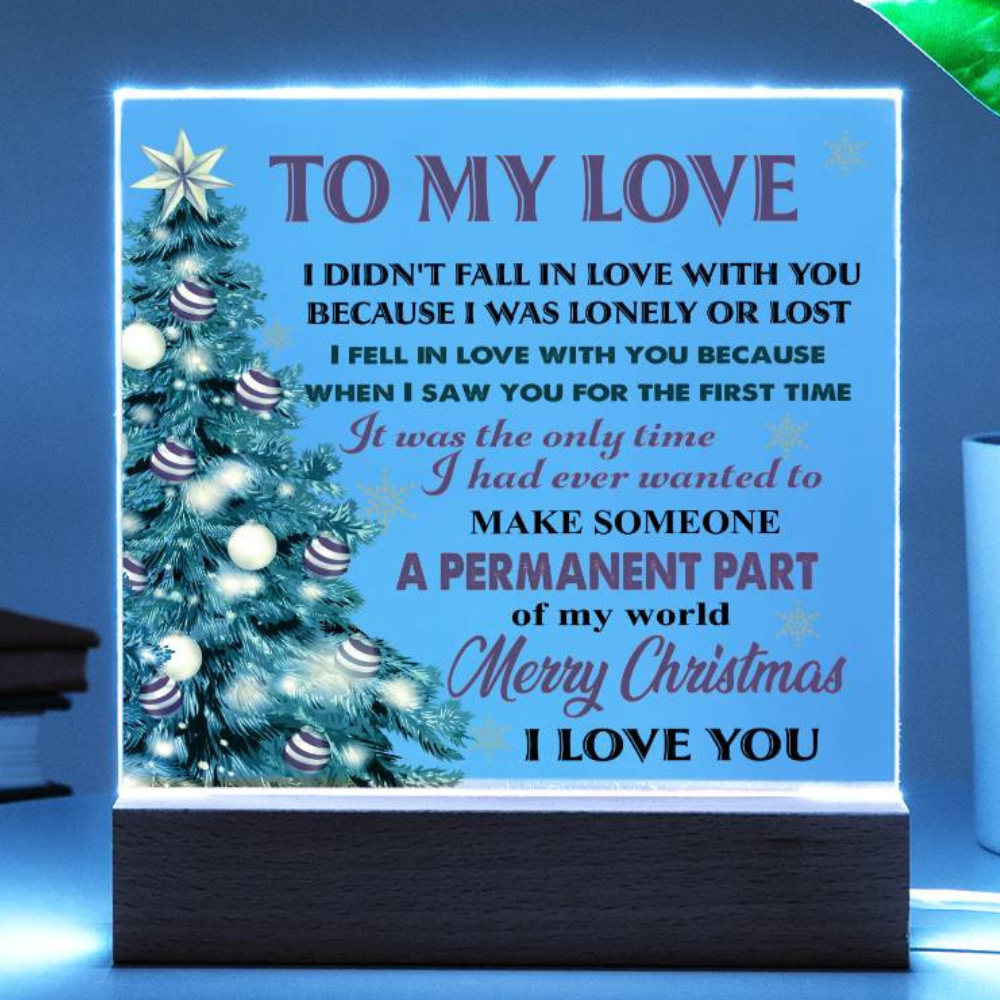 Soulmate Gift - To My Love - Acrylic Plaque with Available LED Night Light