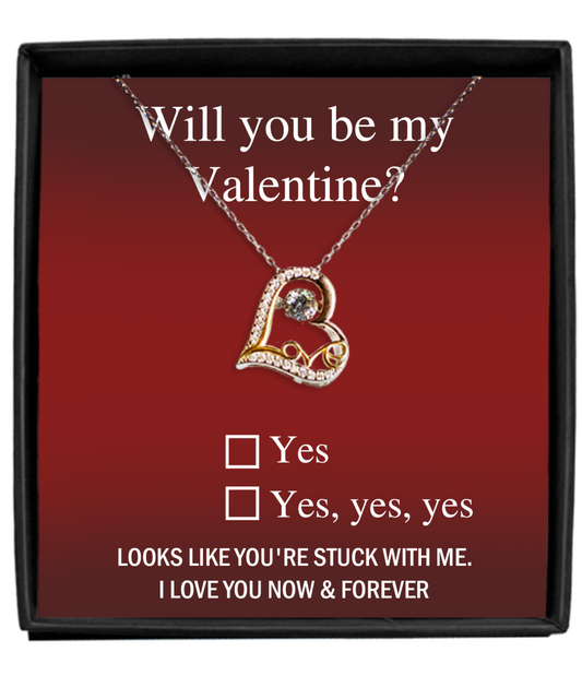 Soulmate - Will You Be My Valentine - Love Heart Necklace