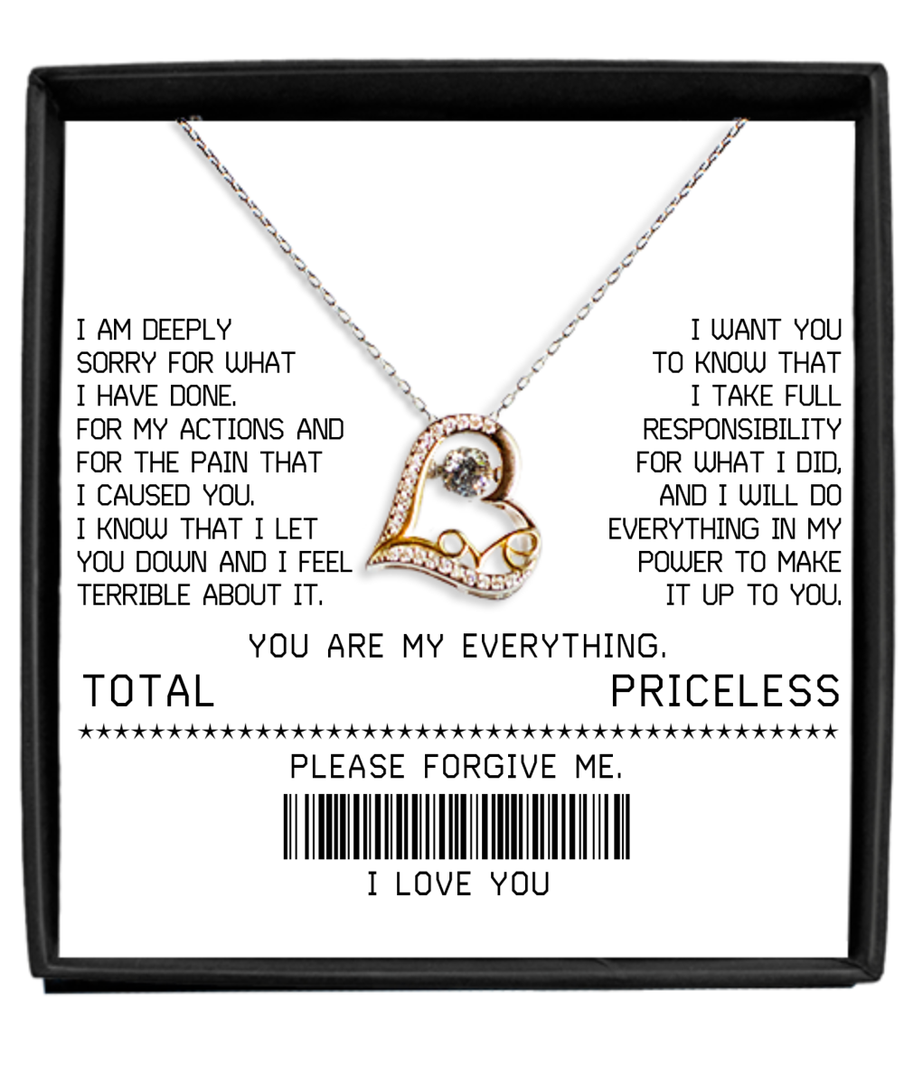 I'm Sorry Gift - Heart Necklace - Make It Up To You