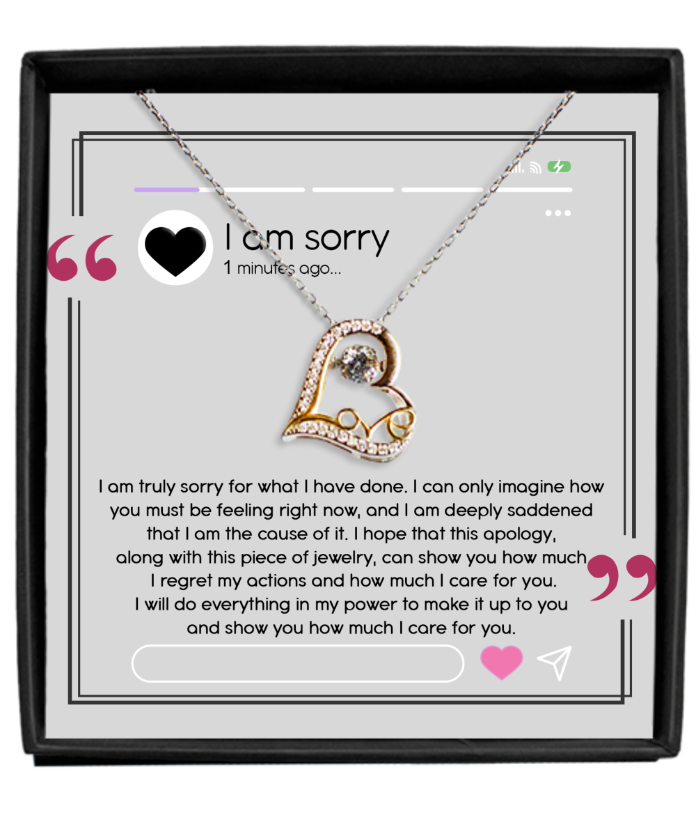 I'm Sorry Gift - Heart Necklace - Care For You