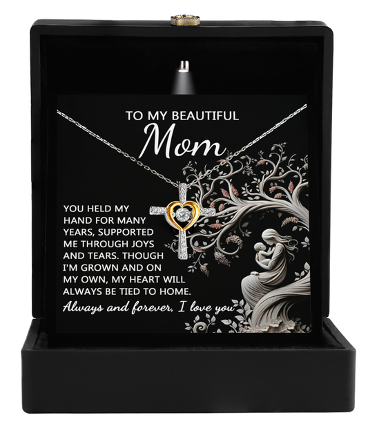 Mom Jewelry Gift - Cross Dancing Necklace - On MY Own