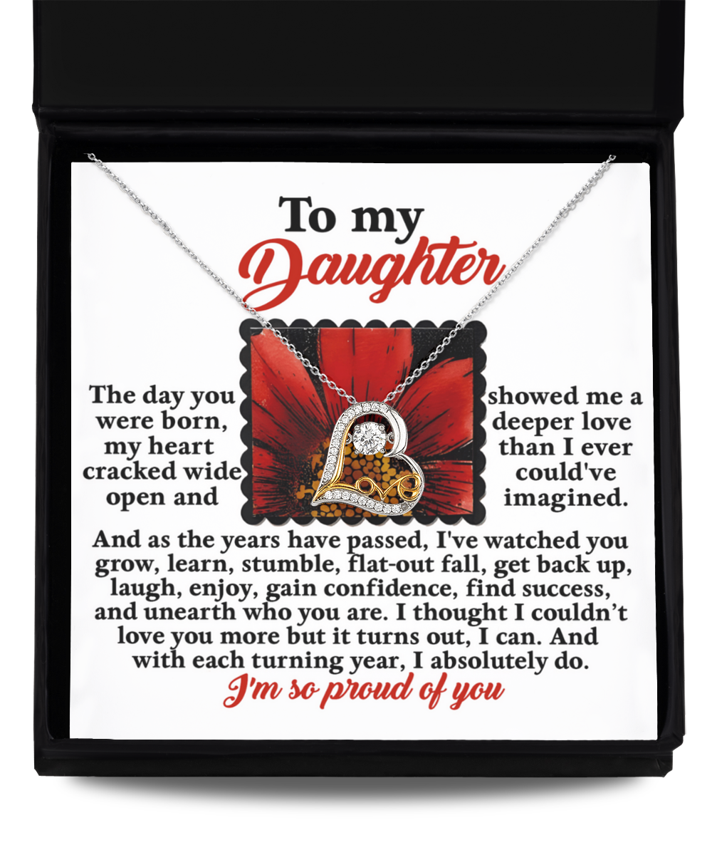 To My Daughter - I Couldn't Have Imagined A Deeper Love - Scripted Love Necklace