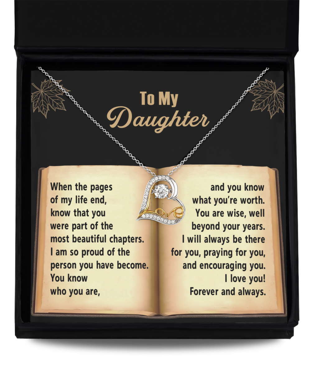 To My Daughter - You Are Wise Beyond Your Years - Scripted Love Necklace