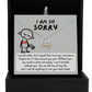 I'm Sorry Gift - Love Heart Necklace - Dark and Empty