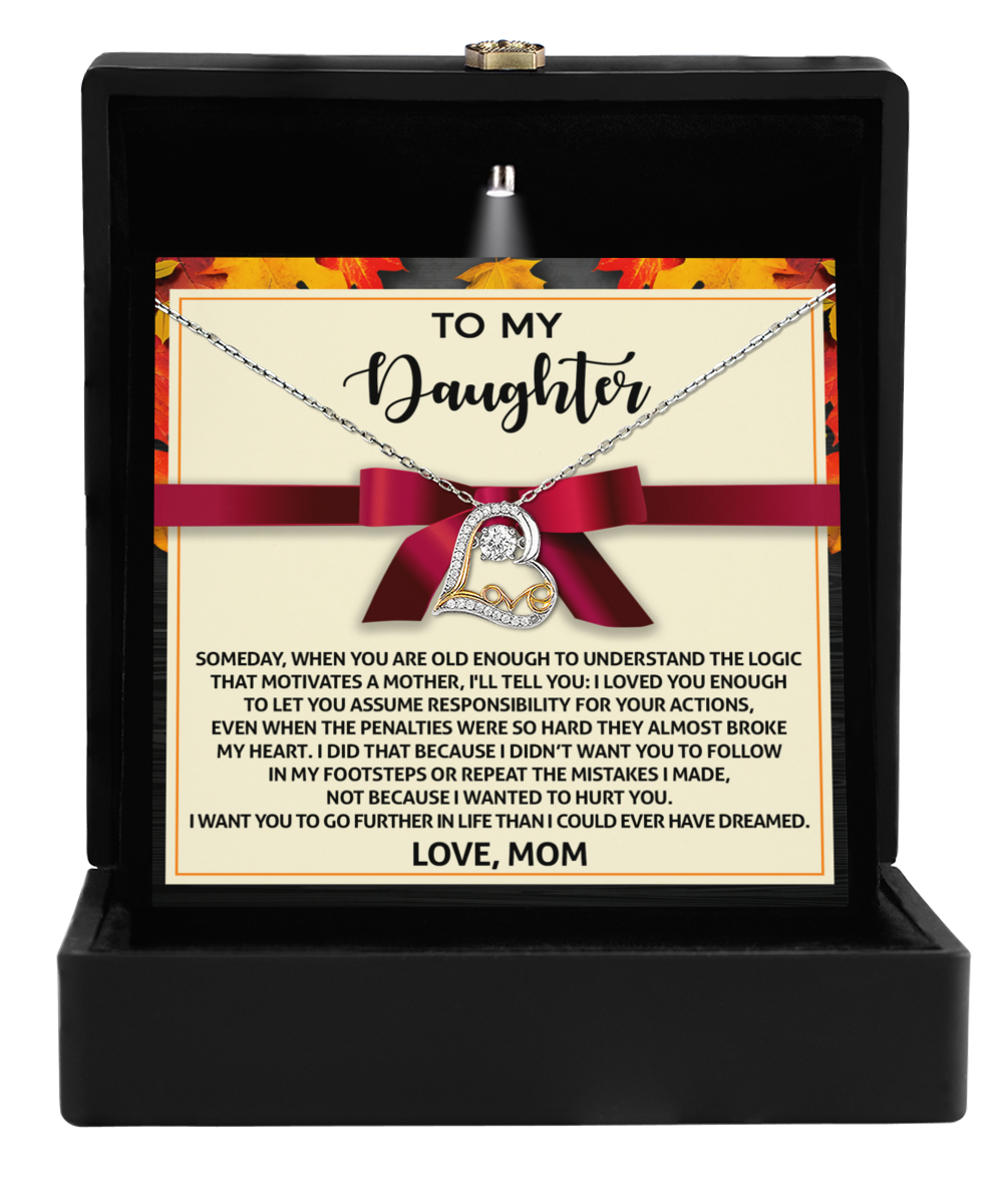 To My Daughter - Further In Life - Scripted Love Necklace