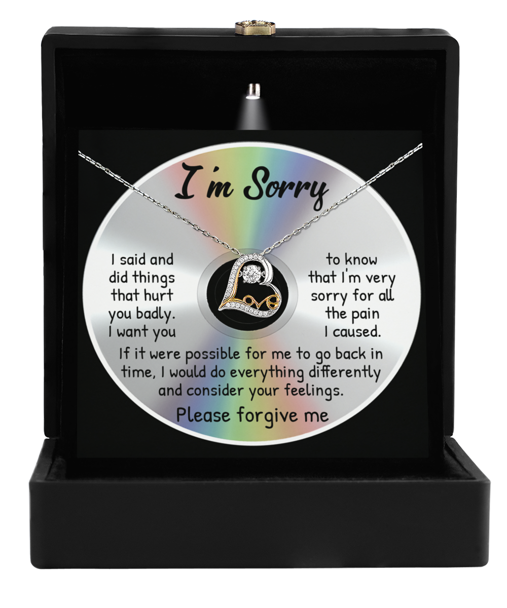 I'm Sorry Gift - Love Heart Necklace - Back In Time