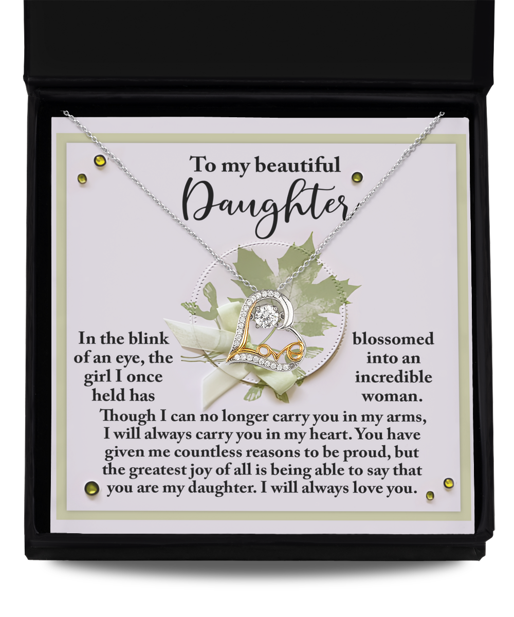 To My Daughter - Incredible Woman - Scripted Love Necklace