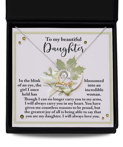 To My Daughter - Incredible Woman - Scripted Love Necklace