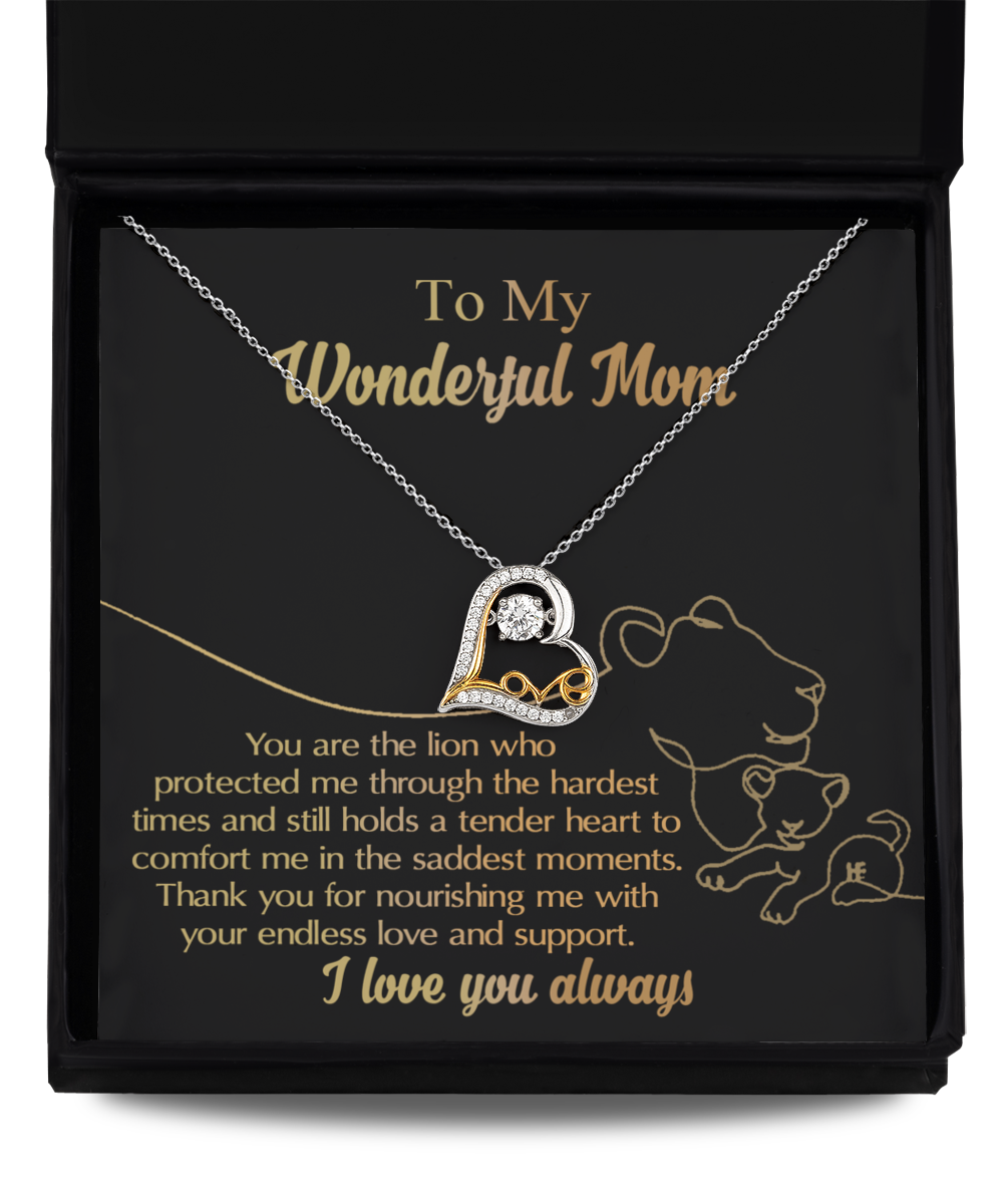 Mom Jewelry Gift - Love Dancing Necklace - The Lion