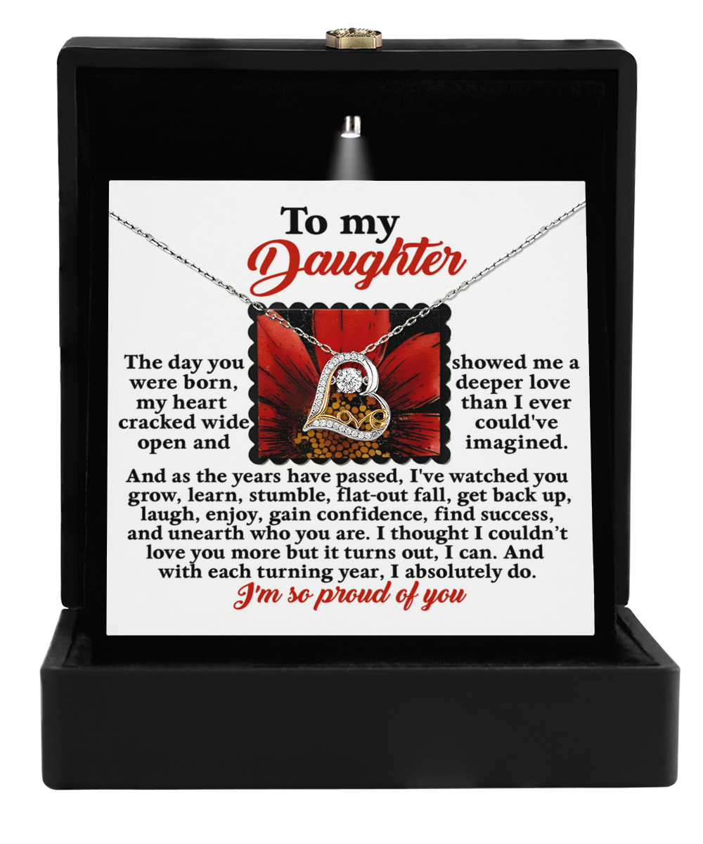 To My Daughter - I Couldn't Have Imagined A Deeper Love - Scripted Love Necklace