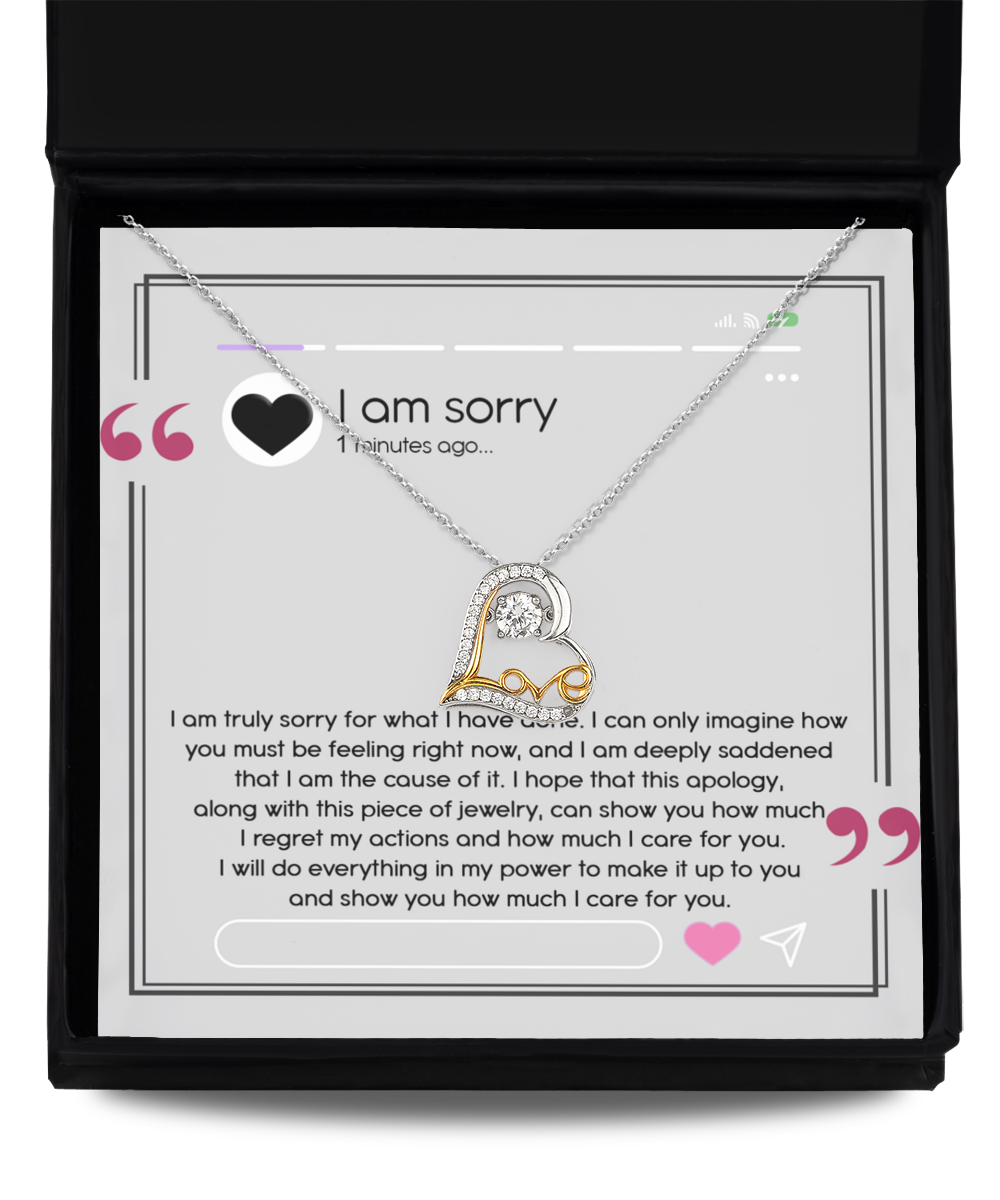 I'm Sorry Gift - Heart Necklace - Care For You