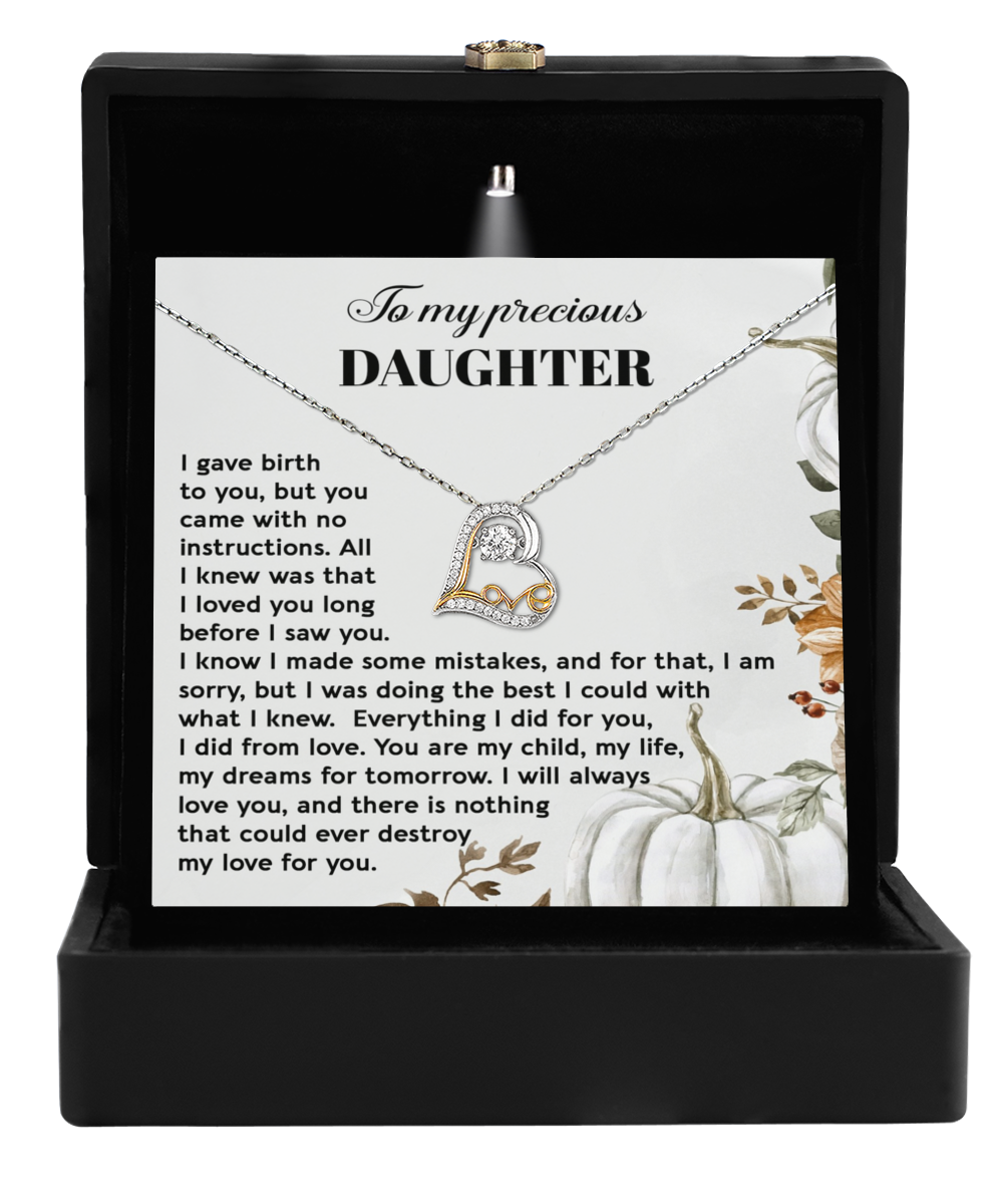 To My Daughter - I Did It From Love - Scripted Love Necklace