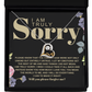 I'm Sorry Gift - My Emotions Got The Best Of Me - Love Scripted Heart Necklace