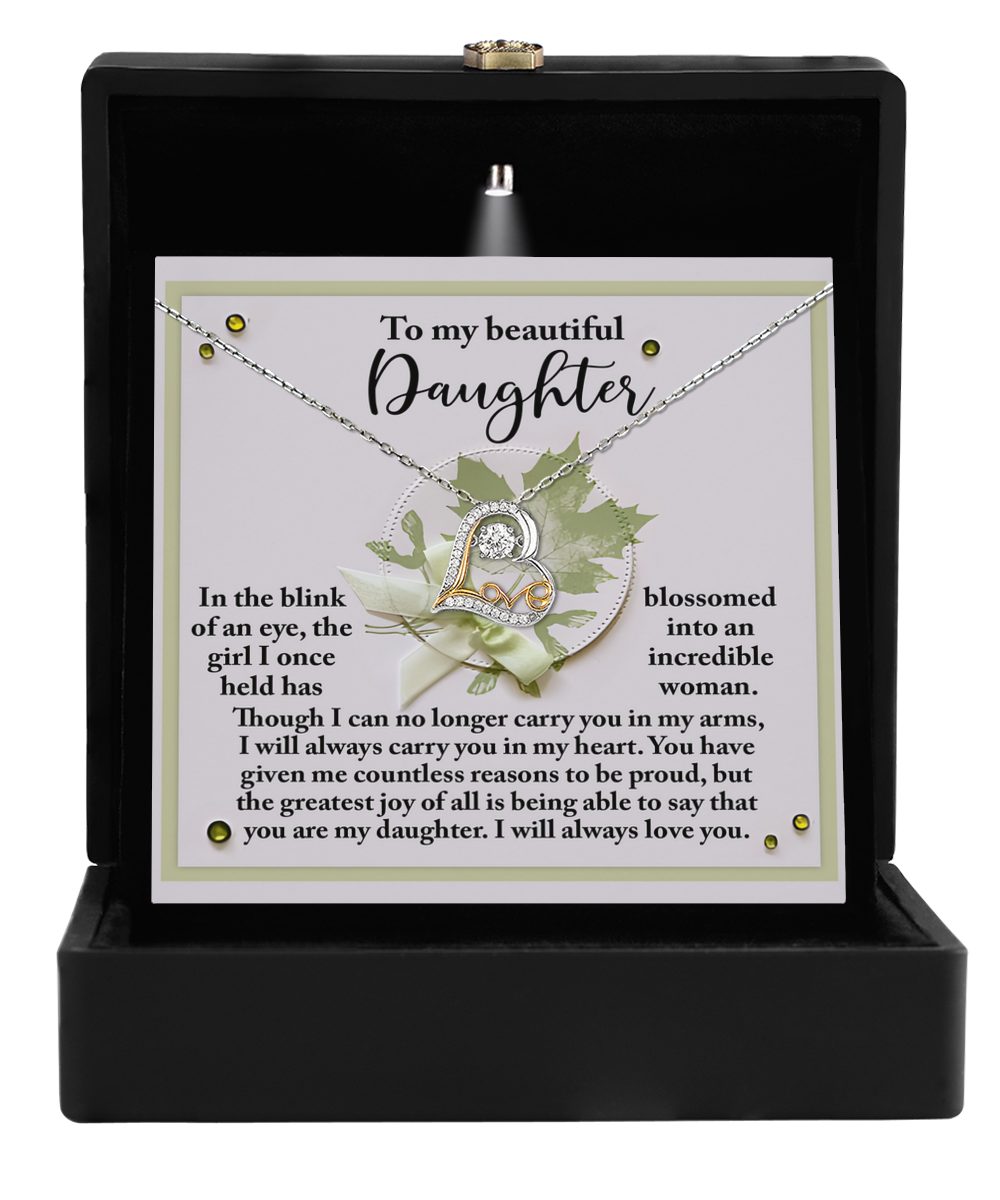 To My Daughter - Incredible Woman - Scripted Love Necklace