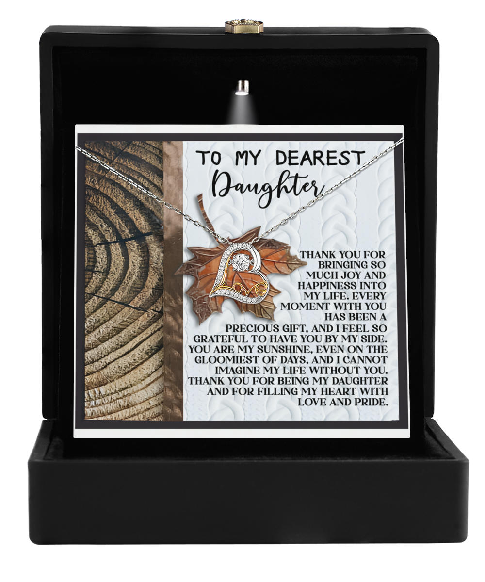 To My Daughter - Filling My Heart With Love and Pride - Scripted Love Necklace