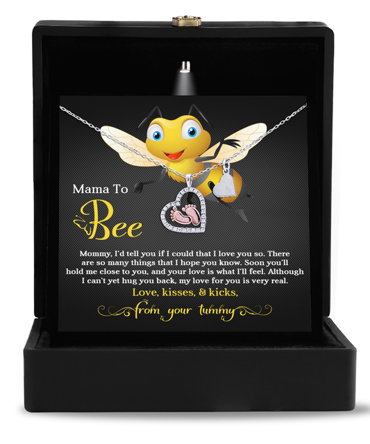 Mom To Be Baby Feet Necklace Gift - Hope You Know How Much I Love You