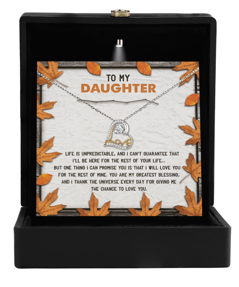 To My Daughter - You Are My Greatest Blessing - Scripted Love Necklace