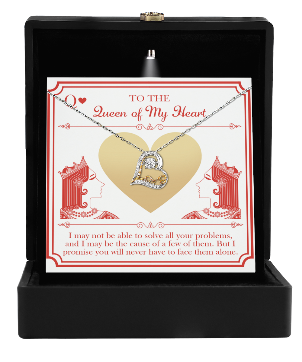 To My Wife - Heart Necklace - The Queen Of My Heart