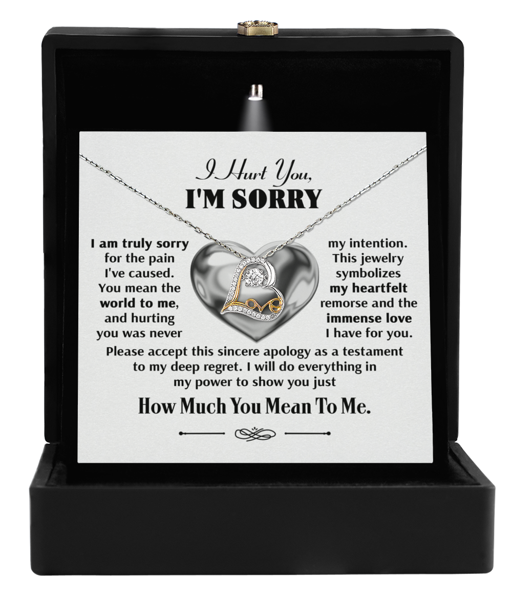 I'm Sorry Gift - Love Heart Necklace - Sincere Apology