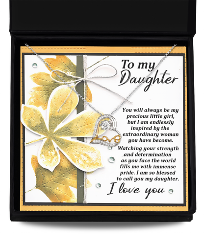 To My Daughter - Blessed To Call You My Daughter - Scripted Love Necklace