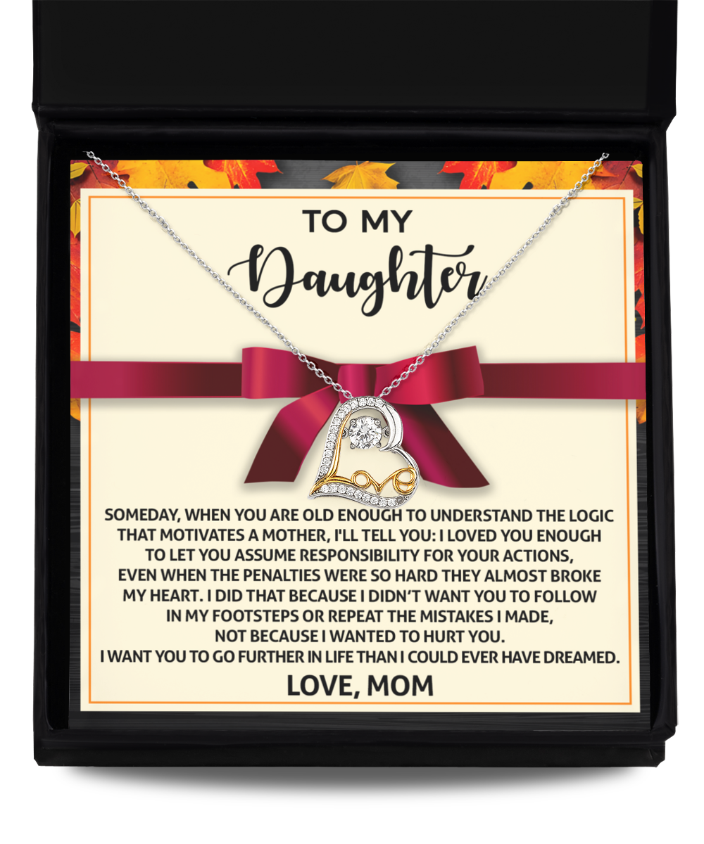 To My Daughter - Further In Life - Scripted Love Necklace