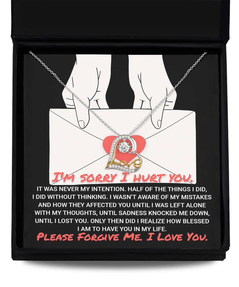 I'm Sorry Gift - Love Heart Necklace - Without Thinking