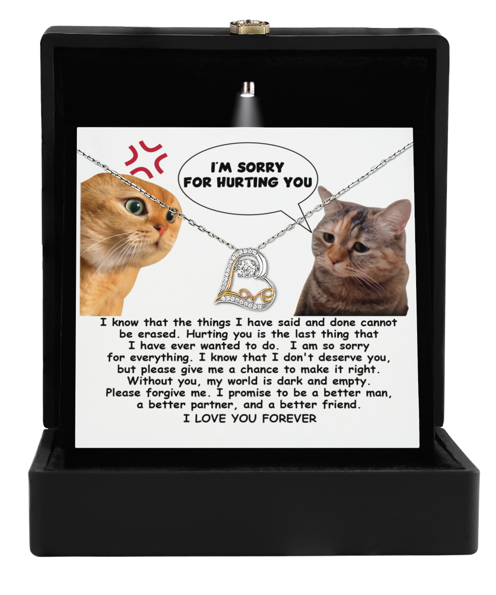 I'm Sorry Gift - Love Heart Necklace - Make It Right