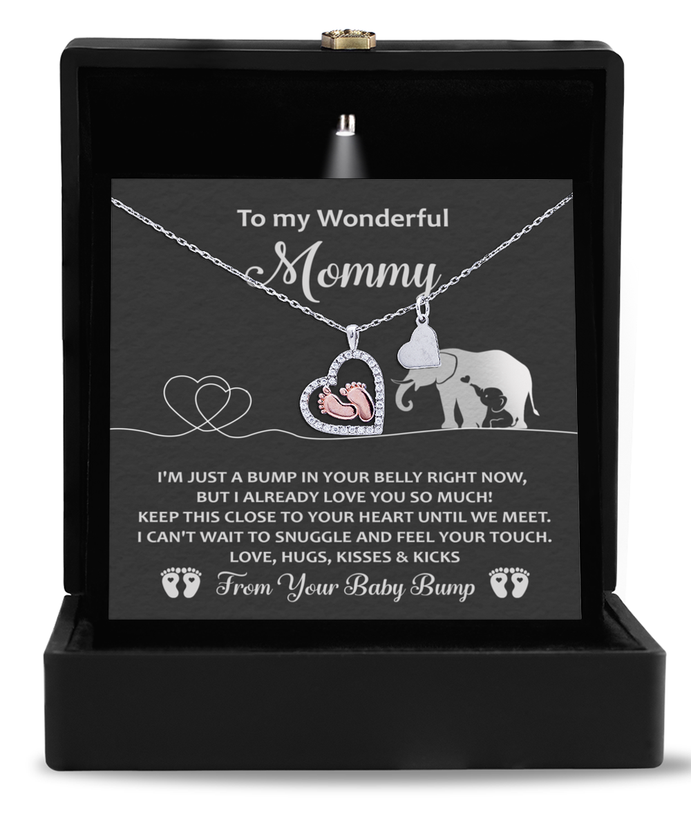 Expecting Mom Gift - Baby Feet Necklace - Until We Meet