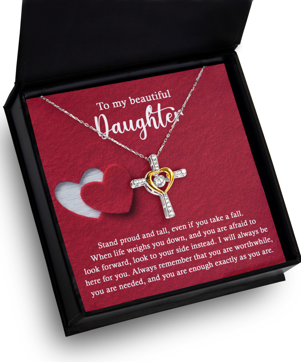 To My Daughter - Cross Dancing Necklace Gift - As You Are 2