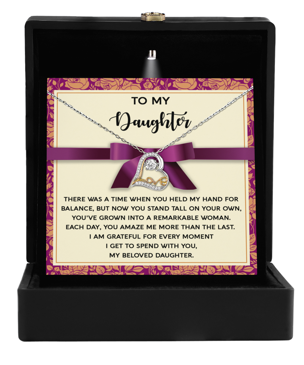 To My Daughter - Grown Into A Remarkable Woman - Scripted Love Necklace