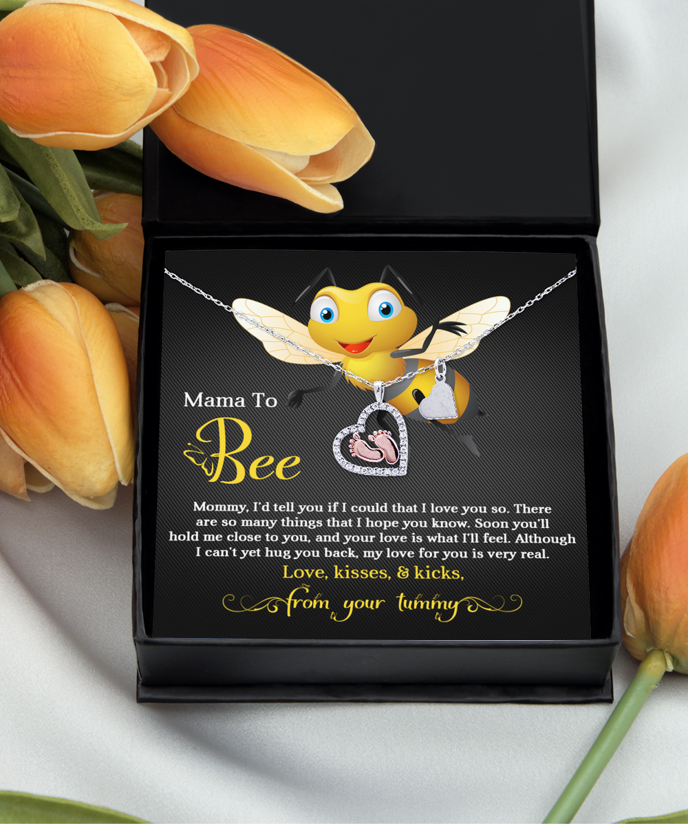 Mom To Be Baby Feet Necklace Gift - Hope You Know How Much I Love You