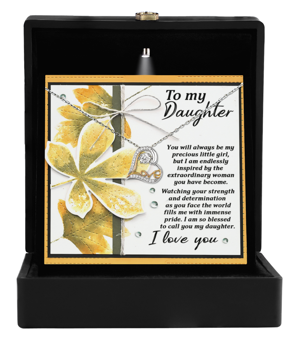 To My Daughter - Blessed To Call You My Daughter - Scripted Love Necklace