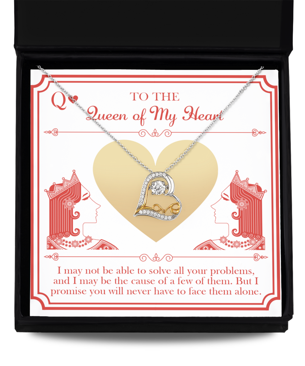 To My Wife - Heart Necklace - The Queen Of My Heart