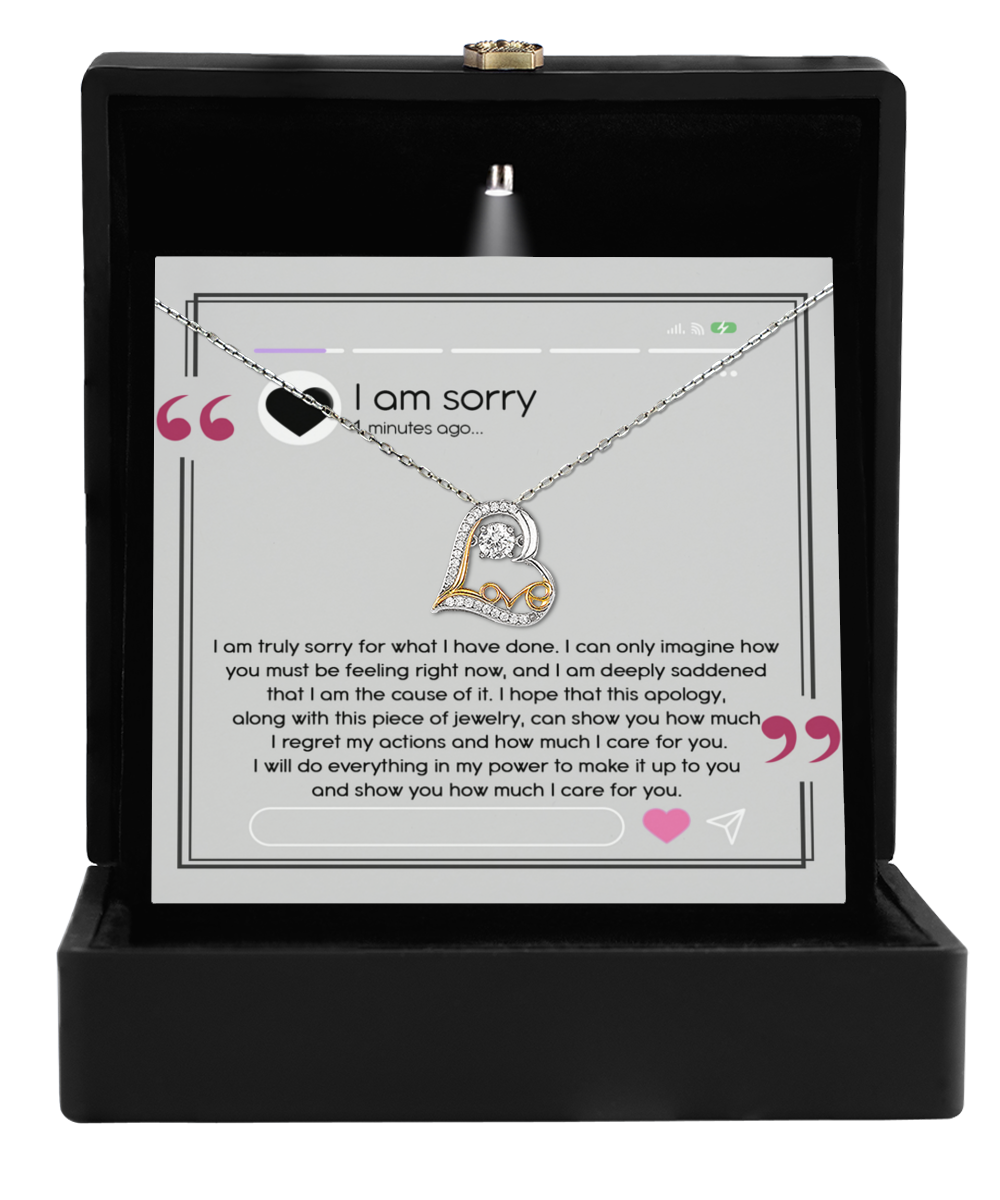 I'm Sorry Gift - Heart Necklace - Care For You