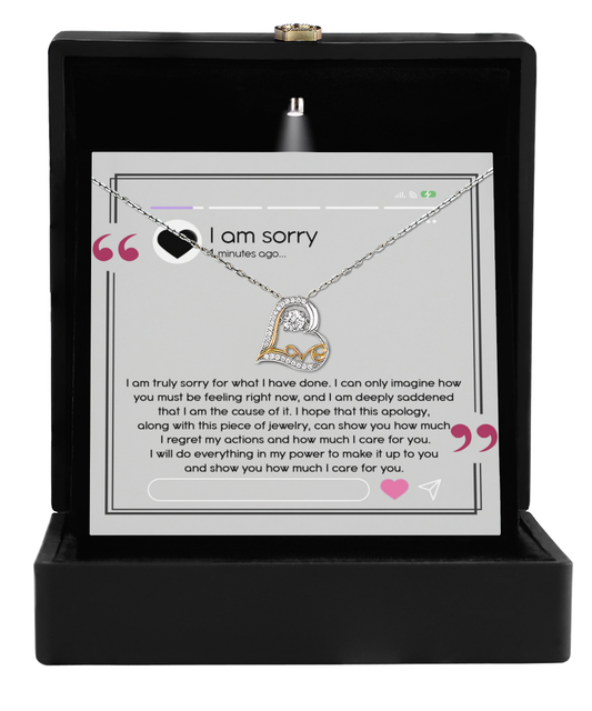 I'm Sorry Gift - Heart Necklace - Care For You