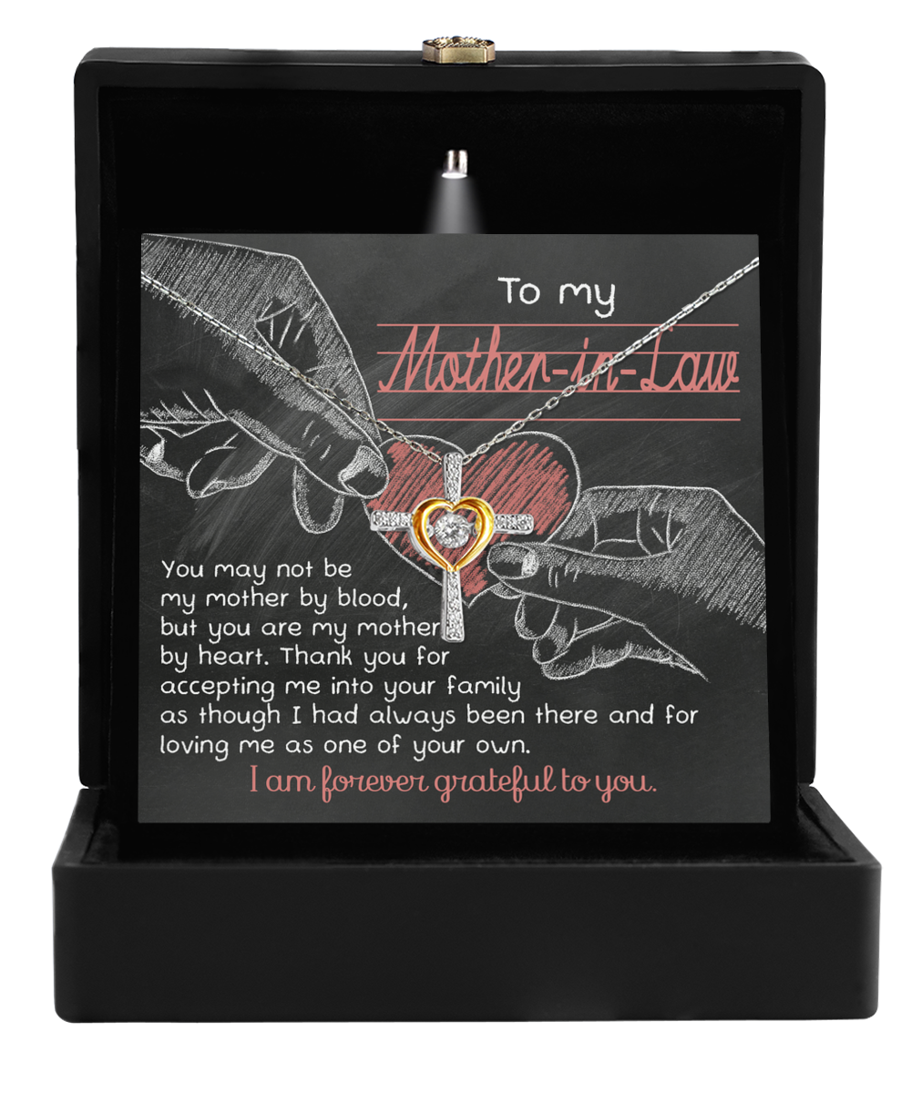 Mother in Law Gift - Cross Dancing Necklace -  Mother By Heart