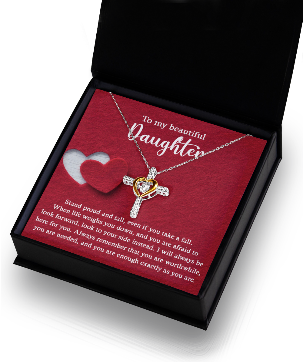 To My Daughter - Cross Dancing Necklace Gift - As You Are 2