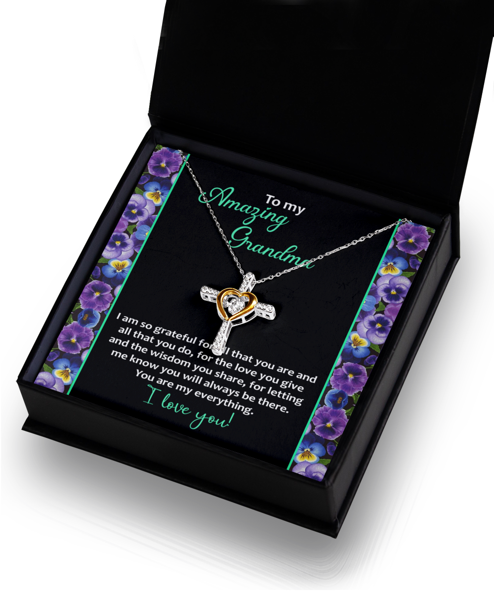 Grandma Necklace Gift - Cross Dancing Necklace - My Everything