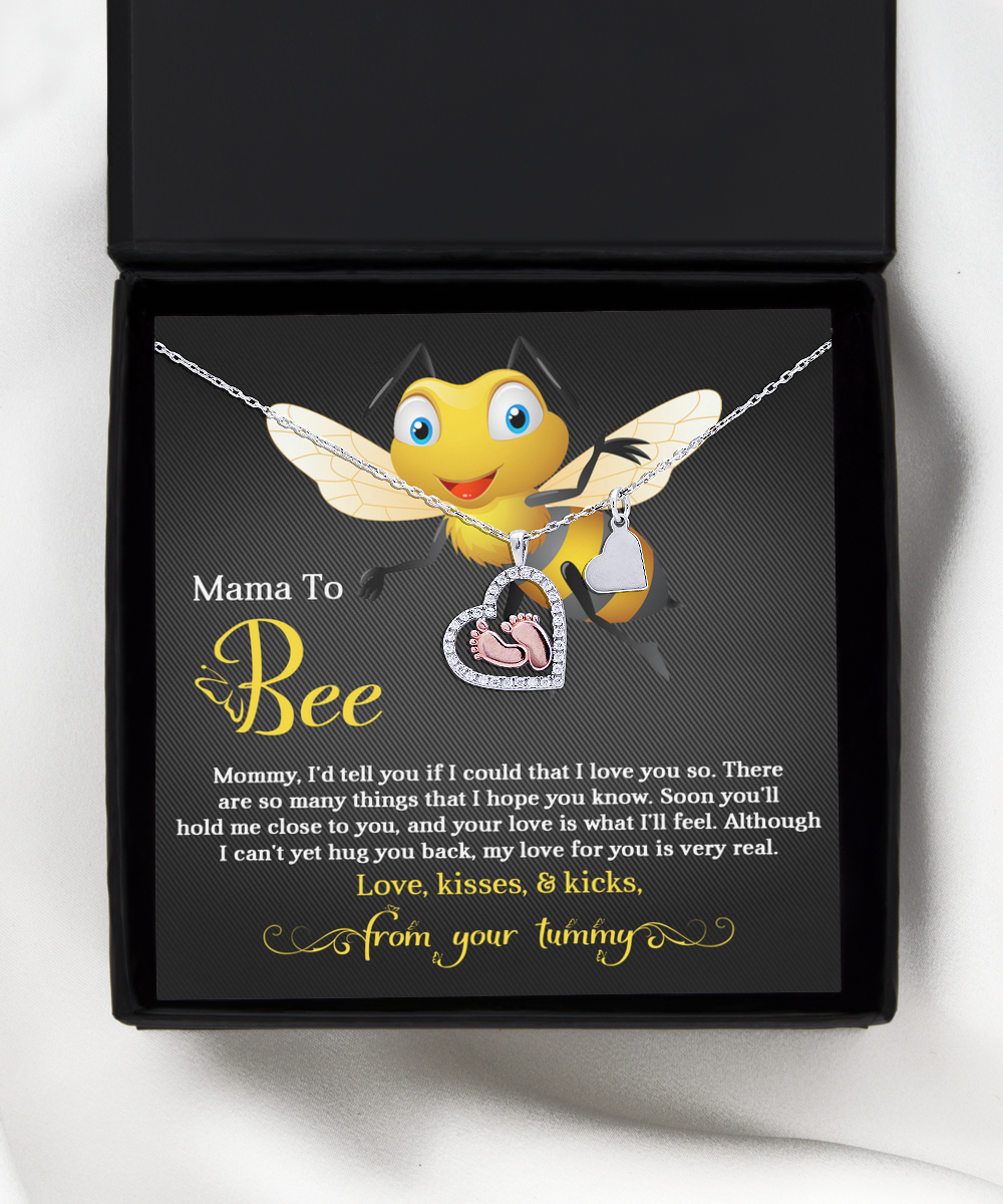 Mom To Be Baby Feet Necklace Gift - Hope You Know How Much I Love You