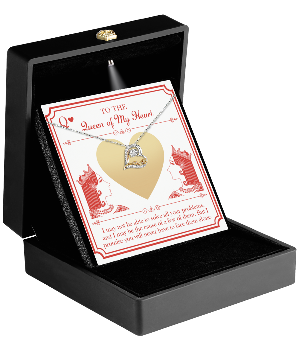 To My Wife - Heart Necklace - The Queen Of My Heart