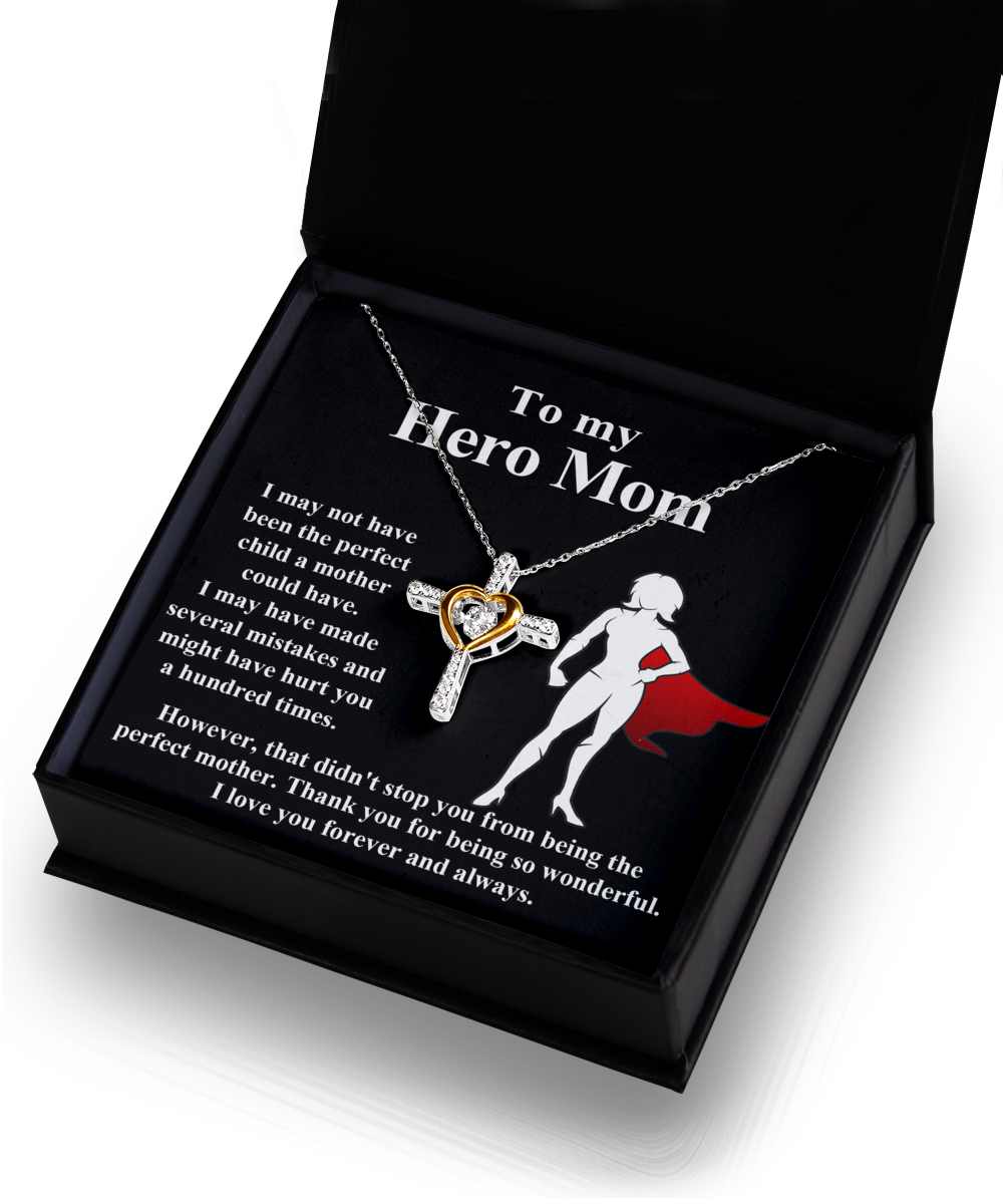 Mom Jewelry Gift - Cross Dancing Necklace - The Perfect Mother