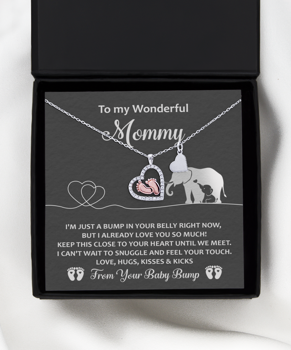 Expecting Mom Gift - Baby Feet Necklace - Until We Meet