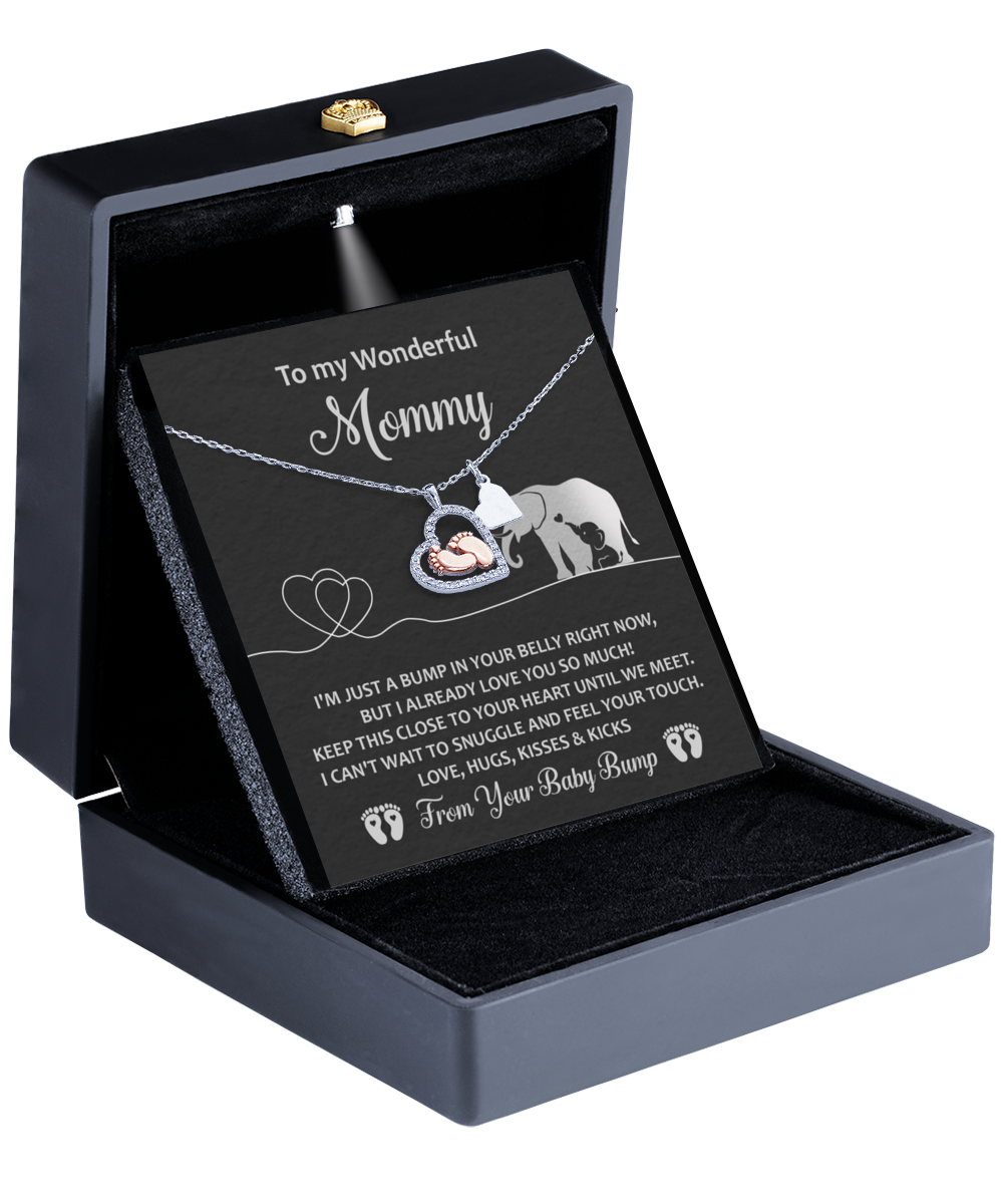 Expecting Mom Gift - Baby Feet Necklace - Until We Meet