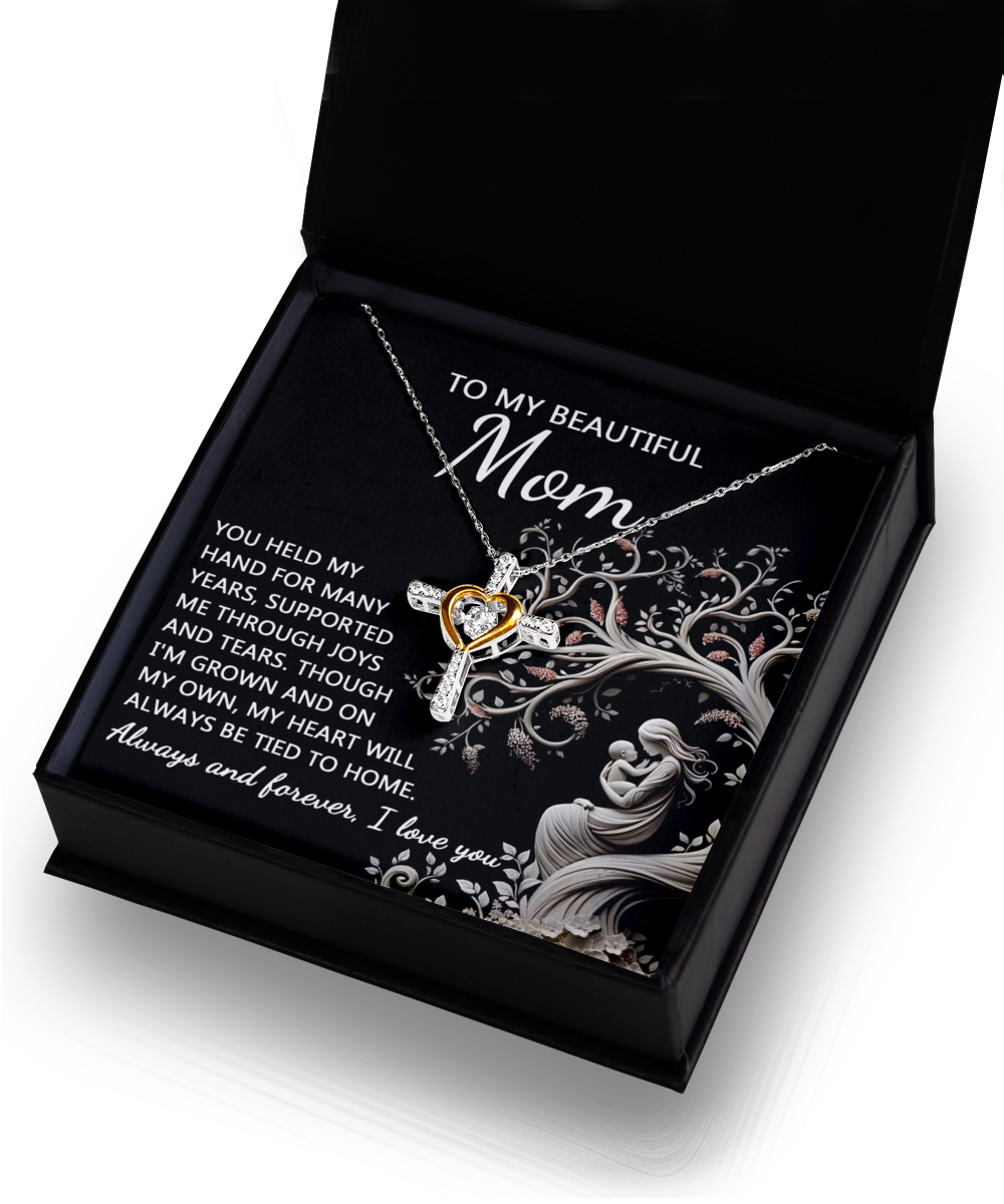 Mom Jewelry Gift - Cross Dancing Necklace - On MY Own