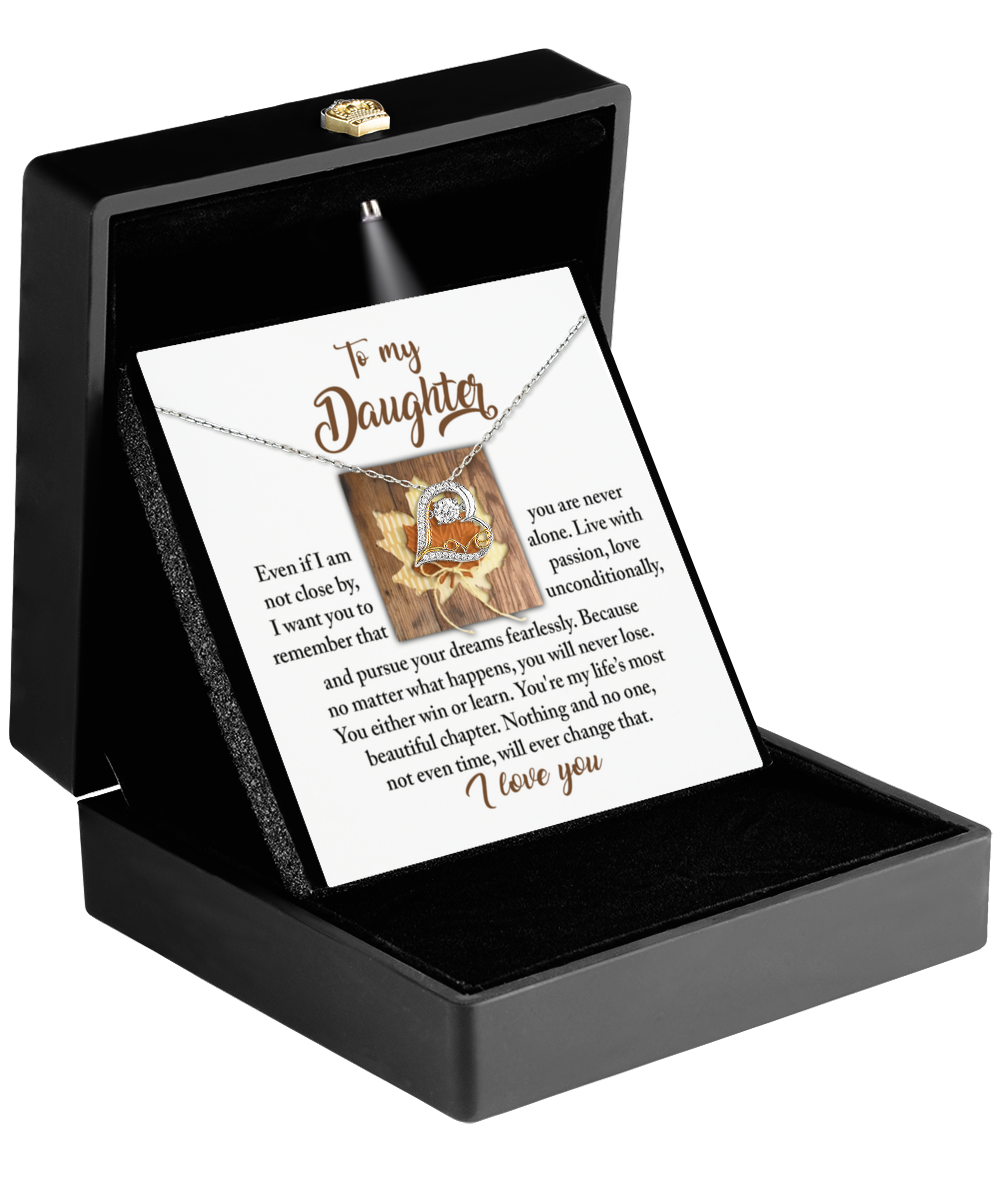 To My Daughter - Live With Passion Love Unconditionally - Scripted Love Necklace