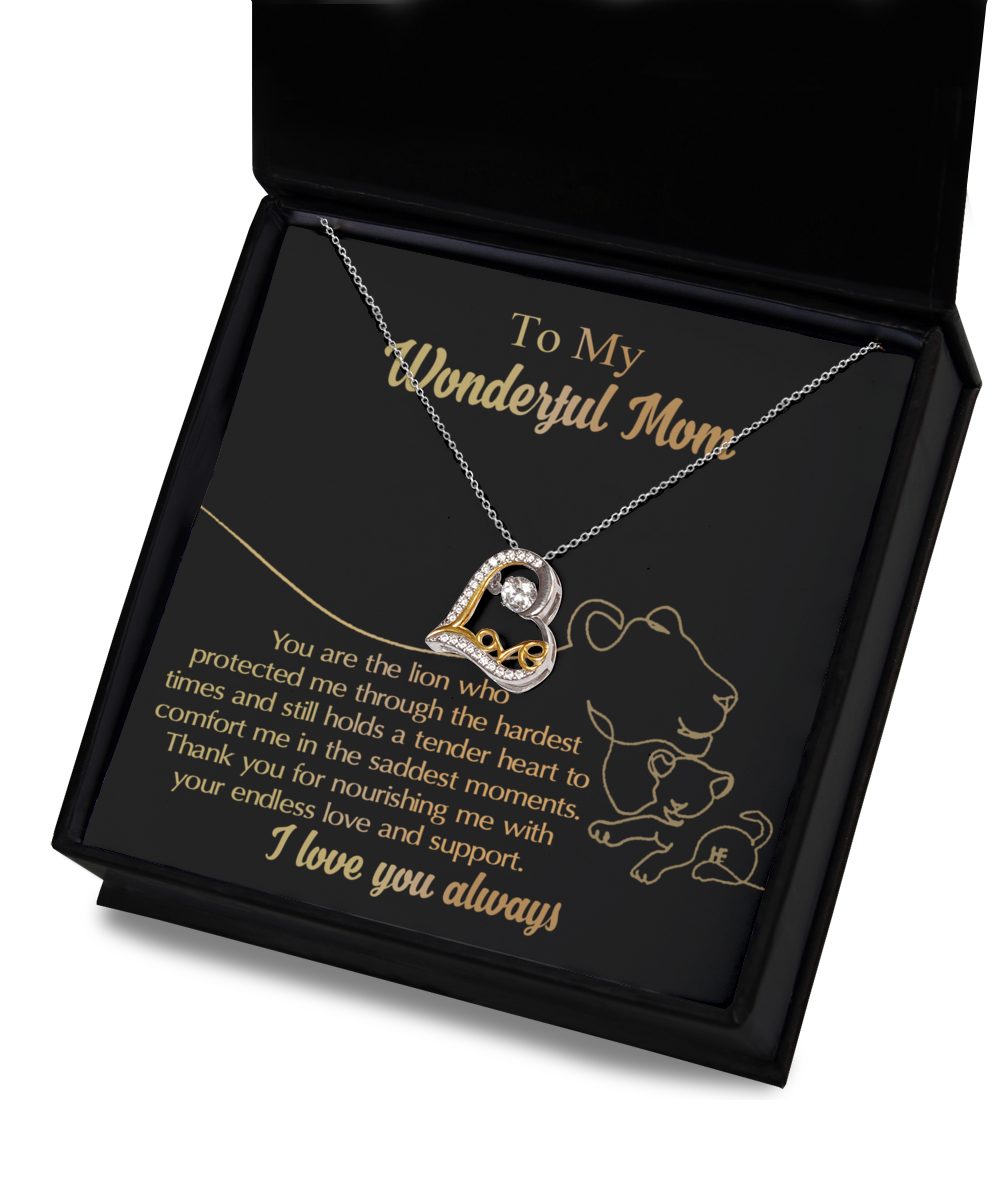 Mom Jewelry Gift - Love Dancing Necklace - The Lion