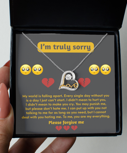 I'm Sorry Gift - Love Heart Necklace - Make You Cry