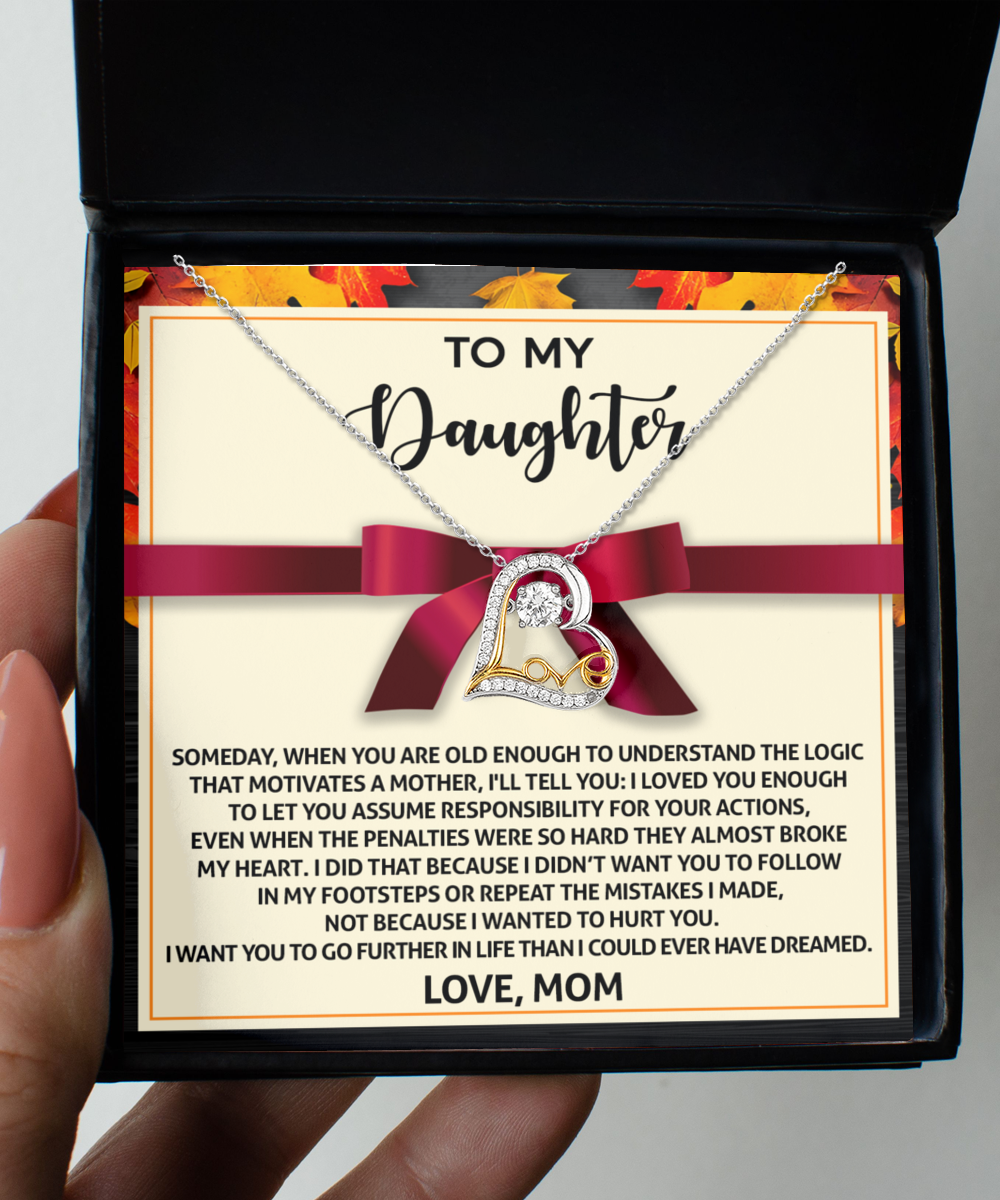 To My Daughter - Further In Life - Scripted Love Necklace