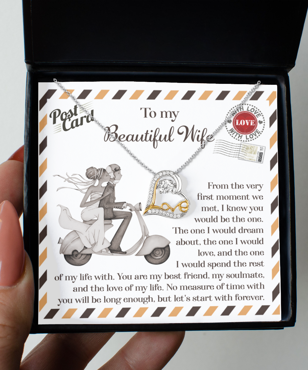 To My Wife On Our Wedding Day - Heart Love Necklace - Be The One