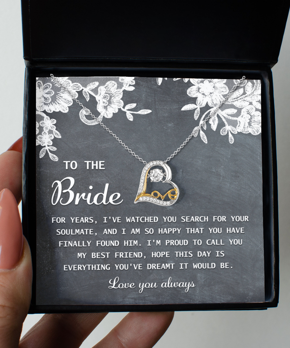 Bride Gift - Heart Necklace - My Best Friend